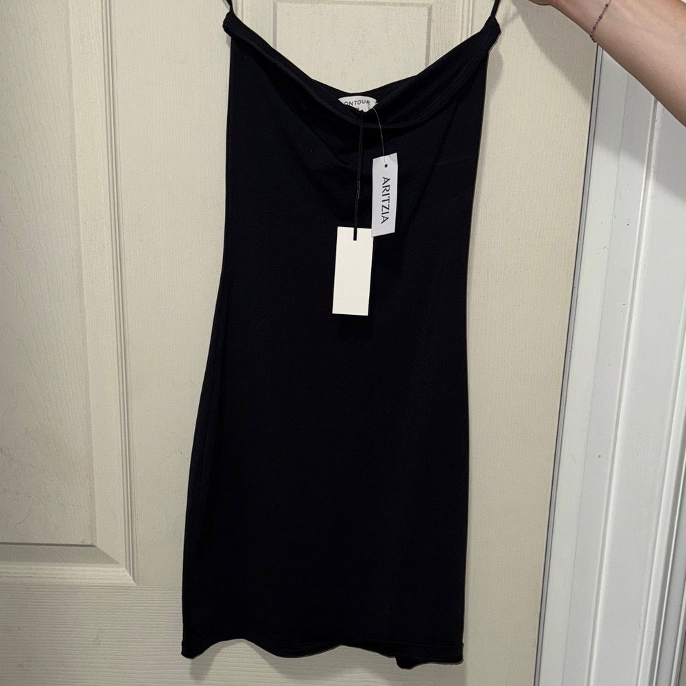 Aritzia Classic Black Contour Mini Dress